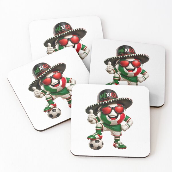 Item preview, Mexico Soccer Mascot Funny Football Cartoon Graphic designed and sold by ArtSpark Studio.