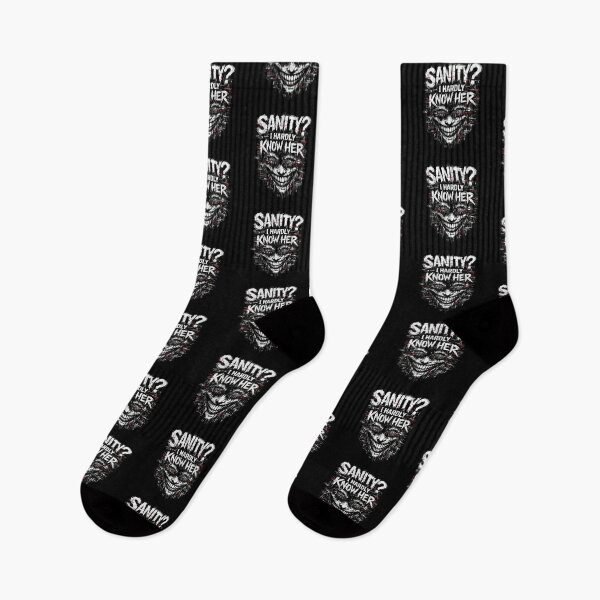 Item preview, SANITY? I Hardly Know Her Glitch Horror Streetwear  designed and sold by AMICO77.