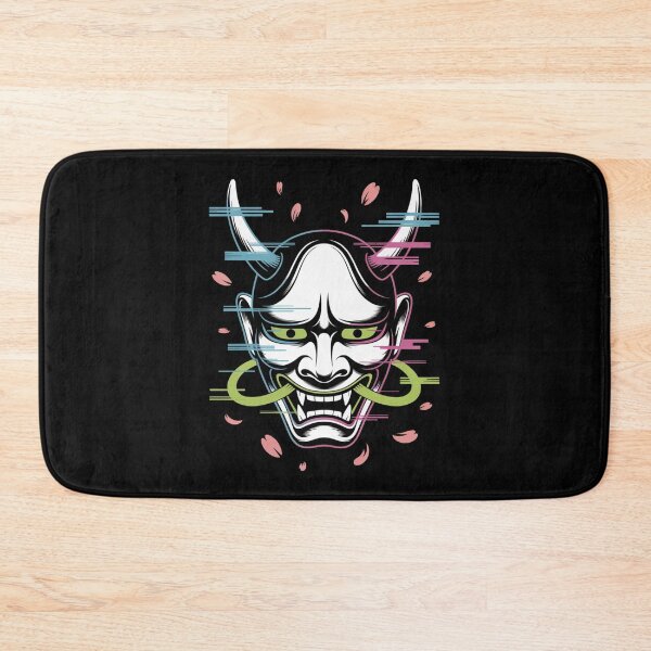 Item preview, Hannya Mask Neon Glitch Cherry Blossom Japanese Demon T-Shirt designed and sold by DarylWelsh2024.