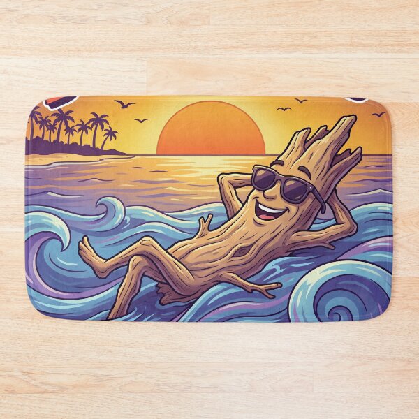 Item preview, Cool Driftwood Summer Vibes – Relaxing Beach Sunset Illustration designed and sold by WordPlayStudio.