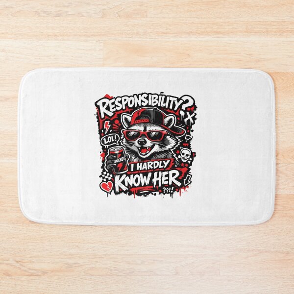 Item preview, Responsibility? I Hardly Know Her Raccoon Meme designed and sold by AMICO77.