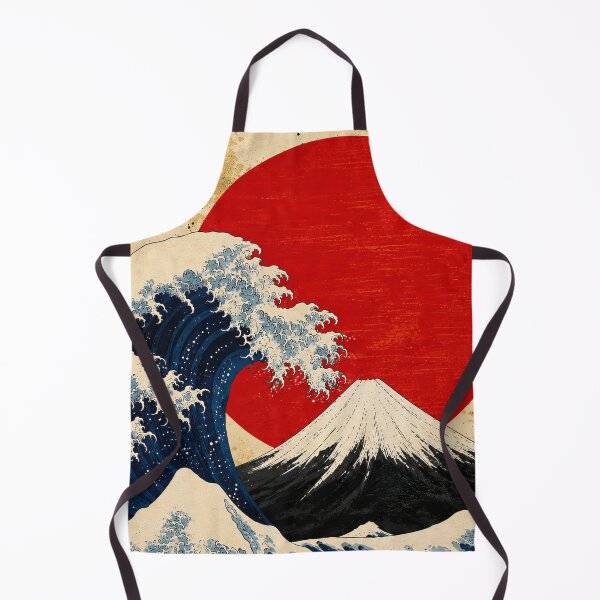 Item preview, Crimson Sun Great Wave Japanese Wall Art designed and sold by ArtComixHaven.