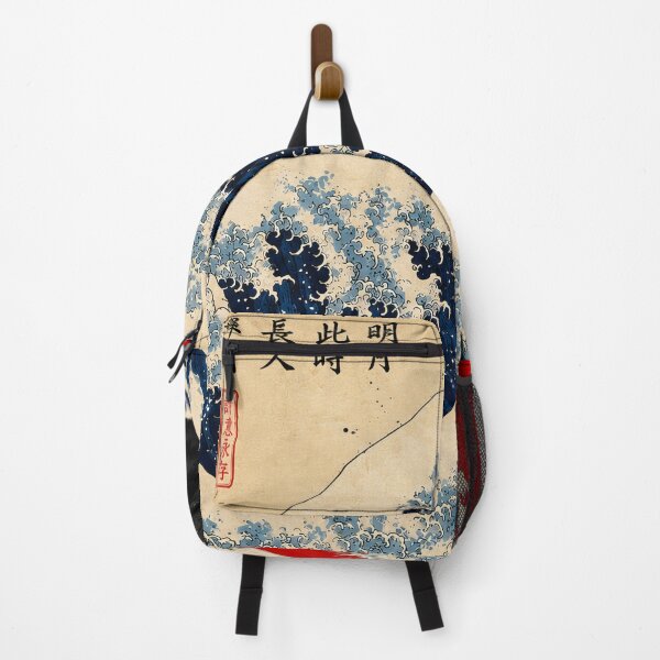 Item preview, Crimson Sun Great Wave Japanese Wall Art designed and sold by ArtComixHaven.