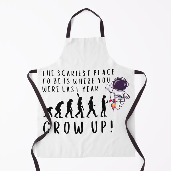Item preview, Grow Up Astronaut Evolution - Motivational Quote Art designed and sold by re2m.
