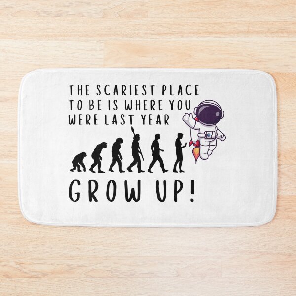 Item preview, Grow Up Astronaut Evolution - Motivational Quote Art designed and sold by re2m.