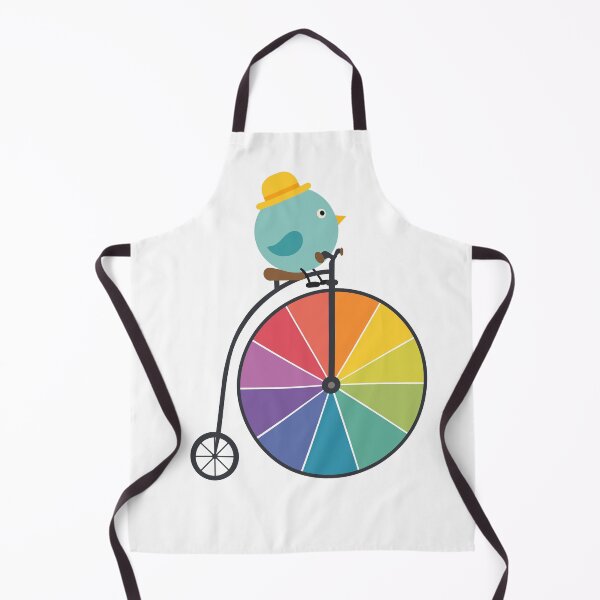 Item preview, Cute Bird on Rainbow Bicycle designed and sold by OlhaDreamArt.