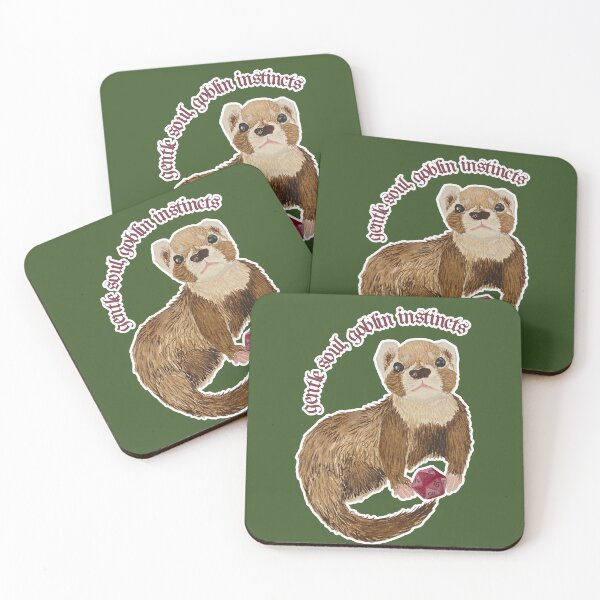 Item preview, Bramble the Ferret is Gentle Soul, Goblin Instincts designed and sold by Blackberries & Moss.