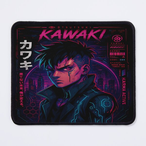 Item preview, Cyberpunk Kawaki Otsutsuki Neon Portrait | Rogue Ninja Aesthetic Design designed and sold by Trinidesigns123.