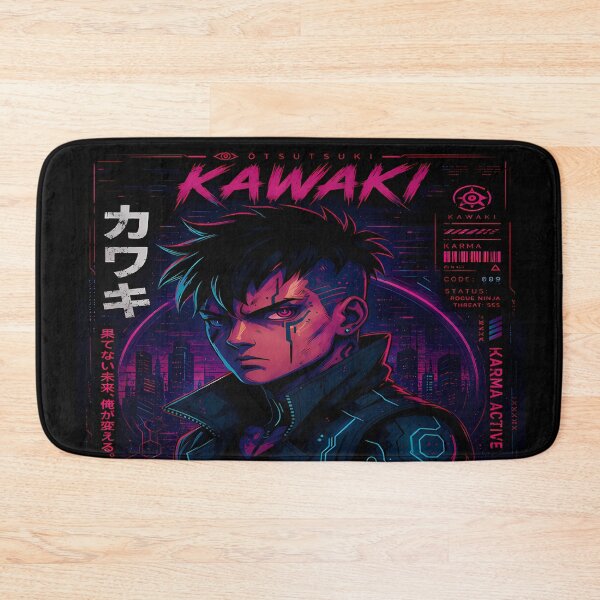 Item preview, Cyberpunk Kawaki Otsutsuki Neon Portrait | Rogue Ninja Aesthetic Design designed and sold by Trinidesigns123.