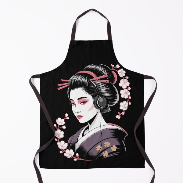 Item preview, Geisha Headphones Cherry Blossom Lofi Japanese Aesthetic T-Shirt designed and sold by DarylWelsh2024.