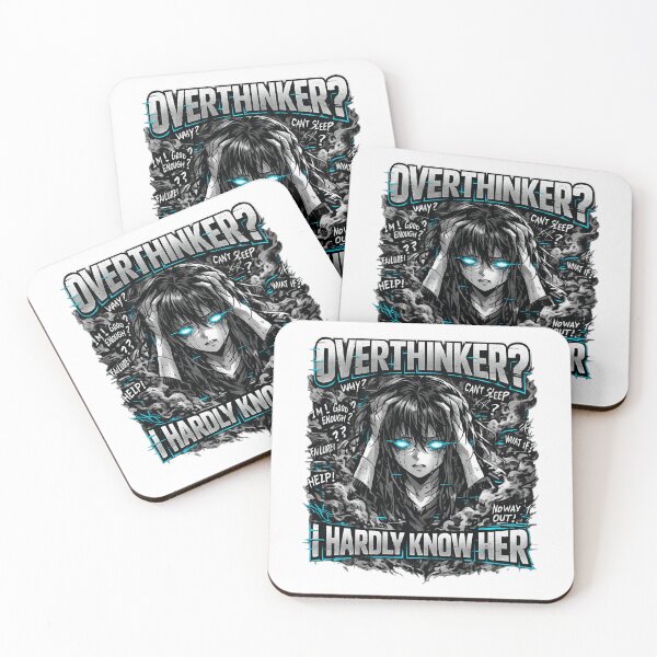 Item preview, OVERTHINKER? I Hardly Know Her Anime Anxiety Streetwear designed and sold by AMICO77.