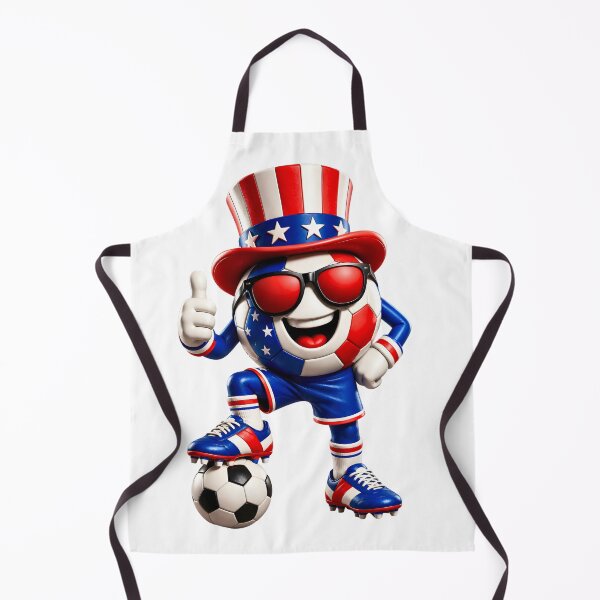 Item preview, USA Soccer Mascot Funny Patriotic Sports Cartoon Graphic designed and sold by ArtSpark Studio.