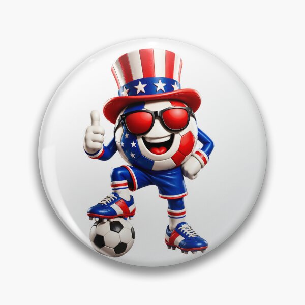 Item preview, USA Soccer Mascot Funny Patriotic Sports Cartoon Graphic designed and sold by ArtSpark Studio.