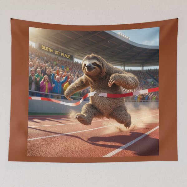 Item preview, Fleet-Footed Sloth Wins the Race designed and sold by Tridentulus.