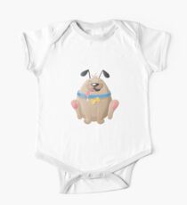 Fat, round cartoon dog One Piece - Short Sleeve
