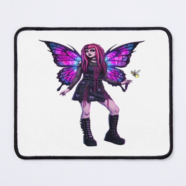 Item preview, Neon Nightshade Goth Fairy – Pink & Black Digital Character Art designed and sold by Designs by kp .