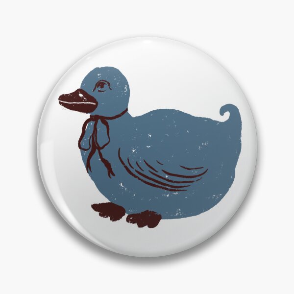 Item preview, Dusty Blue Vintage Duck With Ribbon Cute Cottagecore Art designed and sold by artievarudzite.