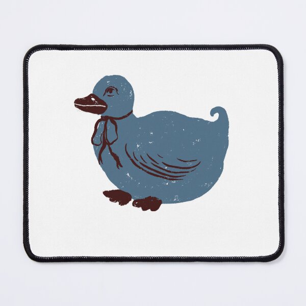 Item preview, Dusty Blue Vintage Duck With Ribbon Cute Cottagecore Art designed and sold by artievarudzite.