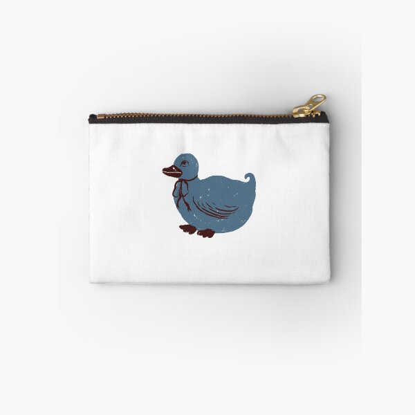 Item preview, Dusty Blue Vintage Duck With Ribbon Cute Cottagecore Art designed and sold by artievarudzite.
