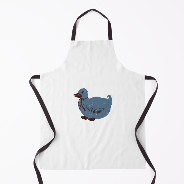 Item preview, Dusty Blue Vintage Duck With Ribbon Cute Cottagecore Art designed and sold by artievarudzite.