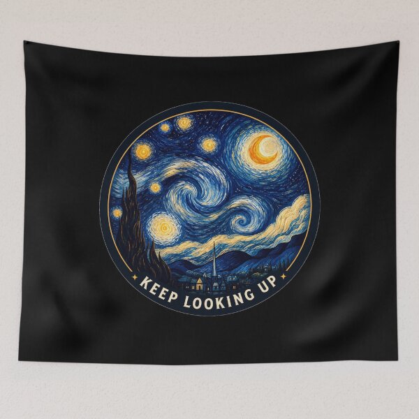Item preview, Keep Looking Up Van Gogh Inspired designed and sold by NerdiPop.