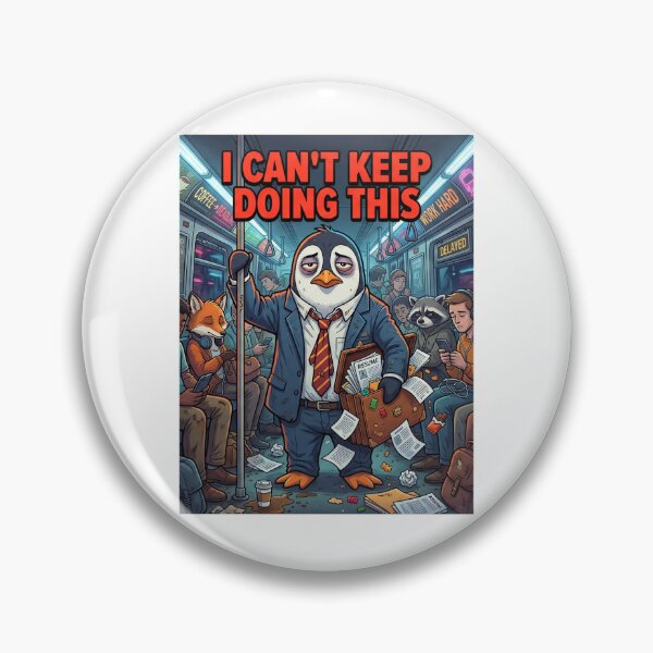Item preview, I Can't Keep Doing This Penguin Subway Meme designed and sold by Burnout-Beasts.