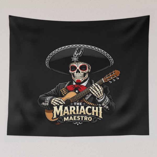Item preview, Ornate Skull Guitarist Sombrero Folk Music designed and sold by Tsugraf Designs.