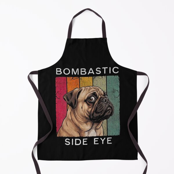 Item preview, Bombastic Side Eye Pug Dog Vintage Stripes designed and sold by d247.