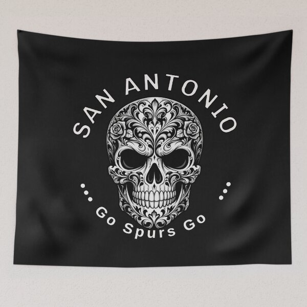 Item preview, San Antonio Ornate Floral Skull City Design designed and sold by Tsugraf Designs.