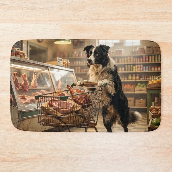 Item preview, Border Collie Goes to the Grocery Store designed and sold by Tridentulus.