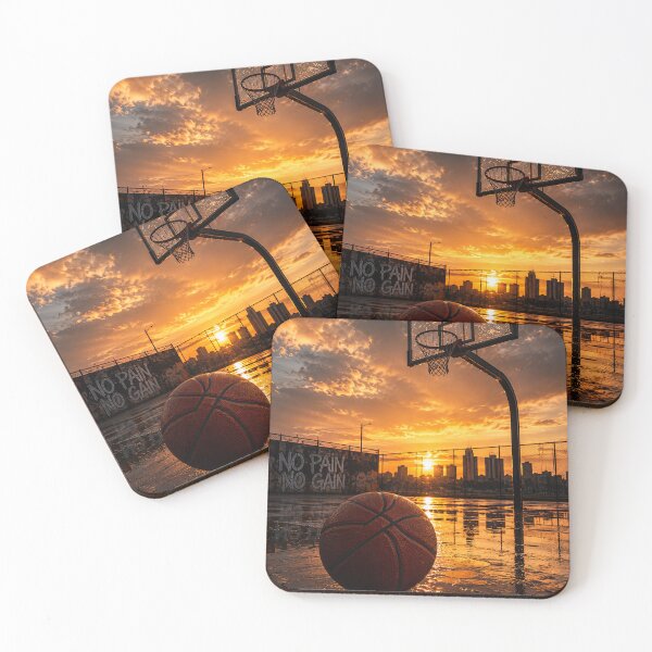 Artikelvorschau, Sunset Street Basketballplatz, urbane Sport-Wandkunst entworfen und verkauft von ArtComixHaven.
