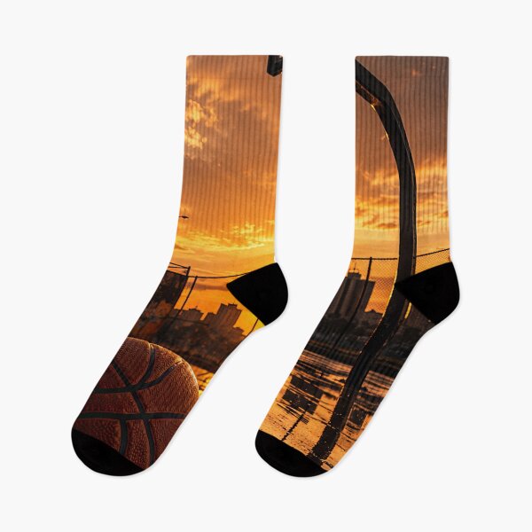 Item preview, Sunset Street Basketball Court Urban Sports Wall Art designed and sold by ArtComixHaven.