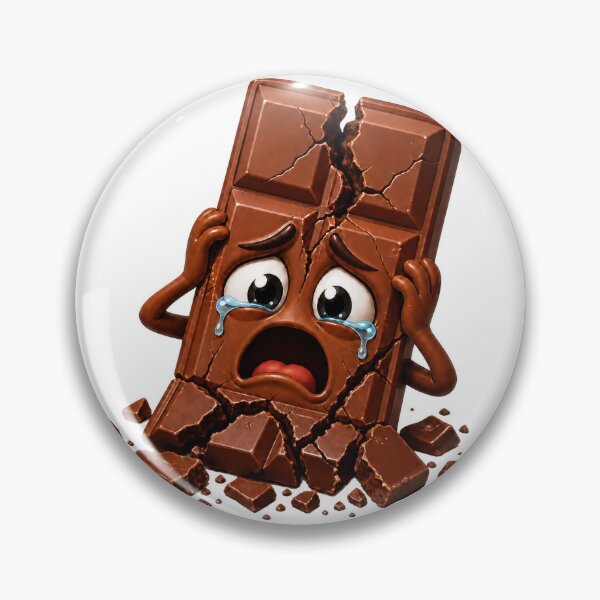 Item preview, Crying Cracked Chocolate Bar Cartoon Character Illustration designed and sold by jgvisualarts.