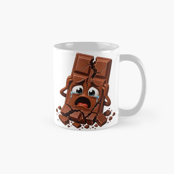 Item preview, Crying Cracked Chocolate Bar Cartoon Character Illustration designed and sold by jgvisualarts.