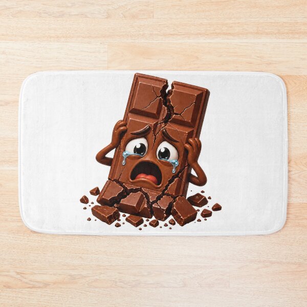 Item preview, Crying Cracked Chocolate Bar Cartoon Character Illustration designed and sold by jgvisualarts.