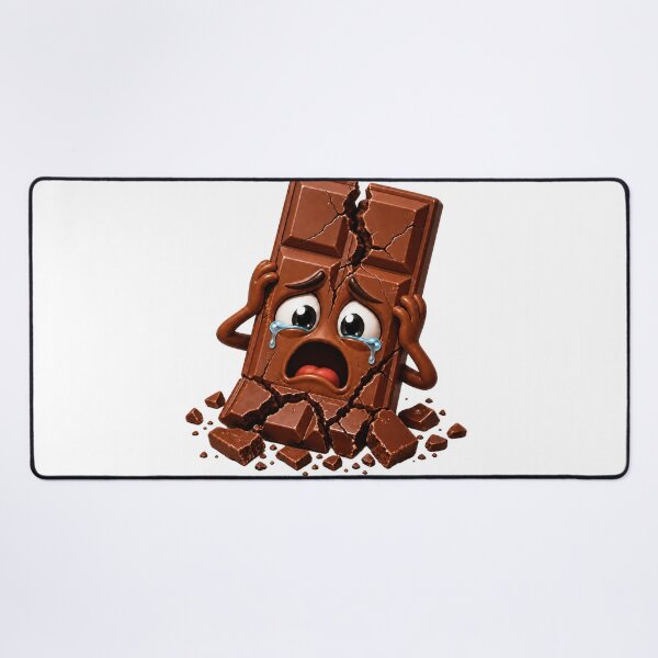 Item preview, Crying Cracked Chocolate Bar Cartoon Character Illustration designed and sold by jgvisualarts.
