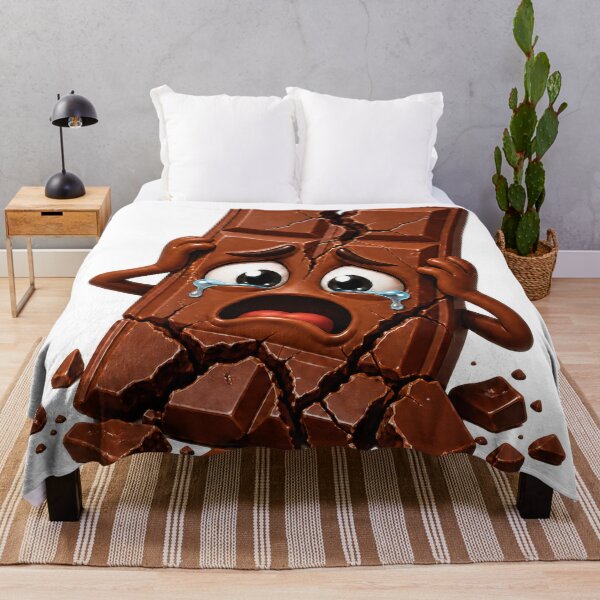 Item preview, Crying Cracked Chocolate Bar Cartoon Character Illustration designed and sold by jgvisualarts.
