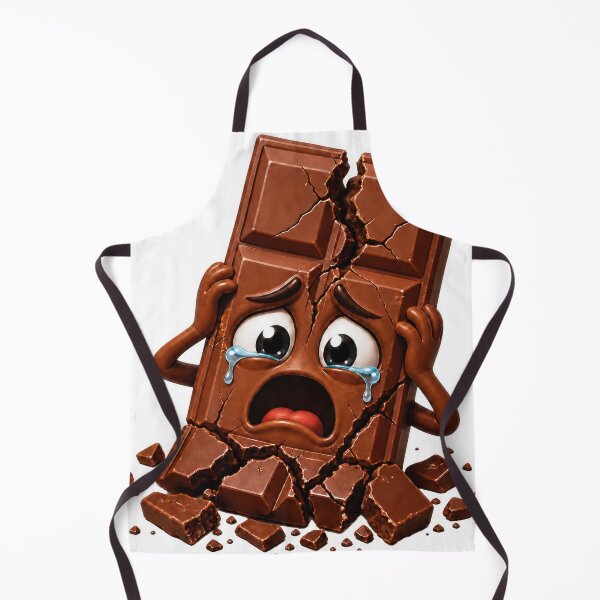 Item preview, Crying Cracked Chocolate Bar Cartoon Character Illustration designed and sold by jgvisualarts.