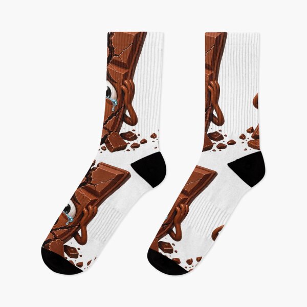 Item preview, Crying Cracked Chocolate Bar Cartoon Character Illustration designed and sold by jgvisualarts.