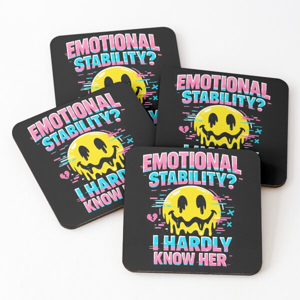 Item preview, Emotional Stability? I Hardly Know Her Glitch Meme designed and sold by AMICO77.