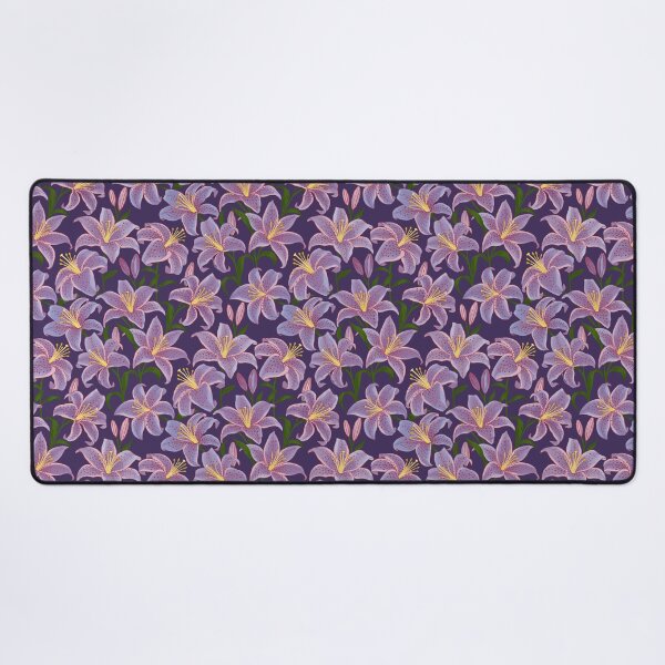 Item preview, Luxurious Soft Lavender Stargazer Lily Floral Vivid Petal On Royal Violet designed and sold by DropRomance.