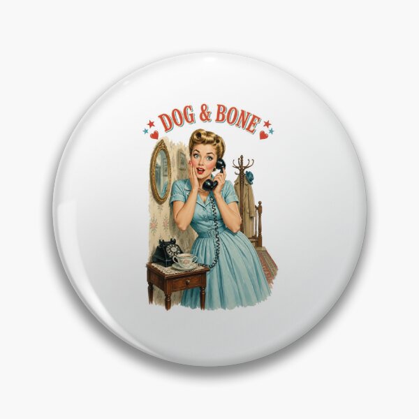 Item preview, Dog & Bone | Funny Vintage 1950s Cockney Rhyming Slang Retro British Humour Gossip Gift Art Print designed and sold by HOODYBUDSTYLES.