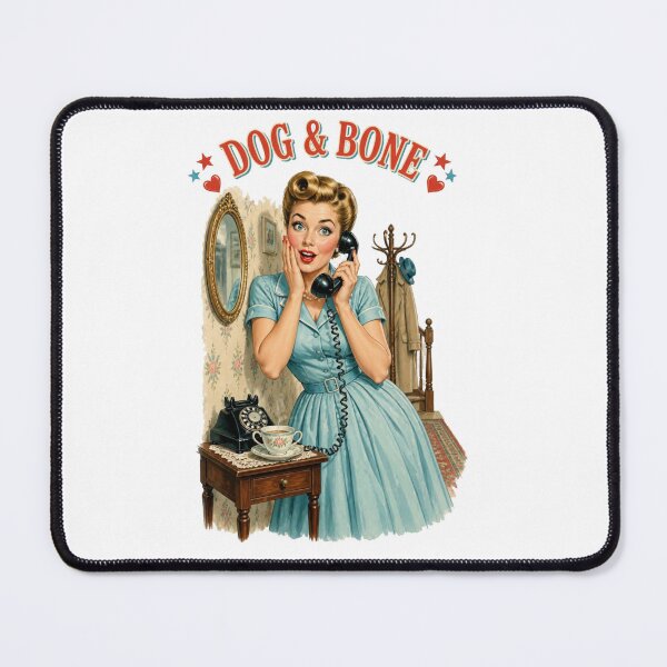 Item preview, Dog & Bone | Funny Vintage 1950s Cockney Rhyming Slang Retro British Humour Gossip Gift Art Print designed and sold by HOODYBUDSTYLES.