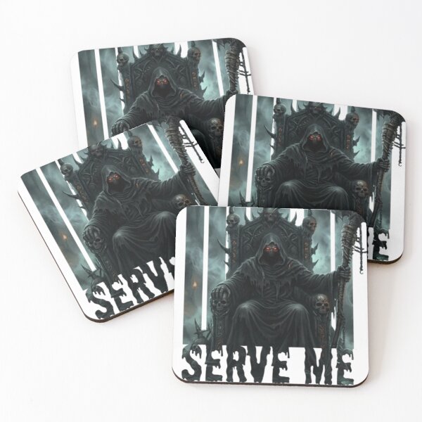 Item preview, Serve Me - Dark Grim Reaper on Throne Fantasy Art designed and sold by thazinart.
