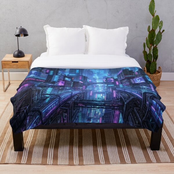 Item preview, Neon Cyberpunk City Street at Night designed and sold by Quiet life.