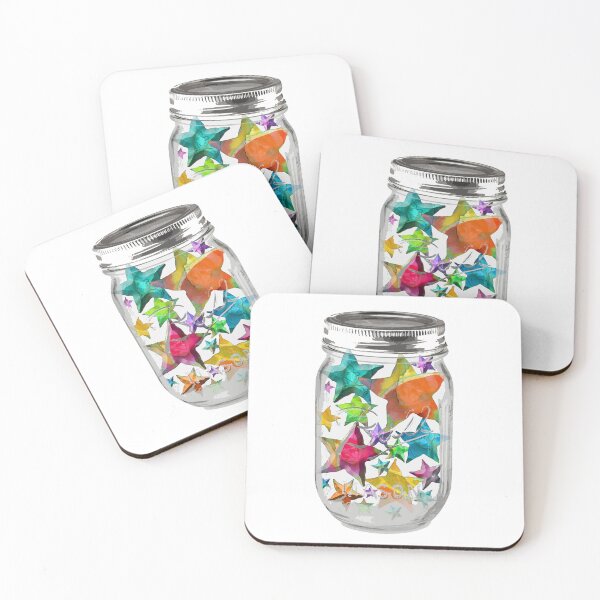 Item preview, Mason Jar Of Stars Colorful Fun Inspirational Art designed and sold by Sharon Cummings Art.