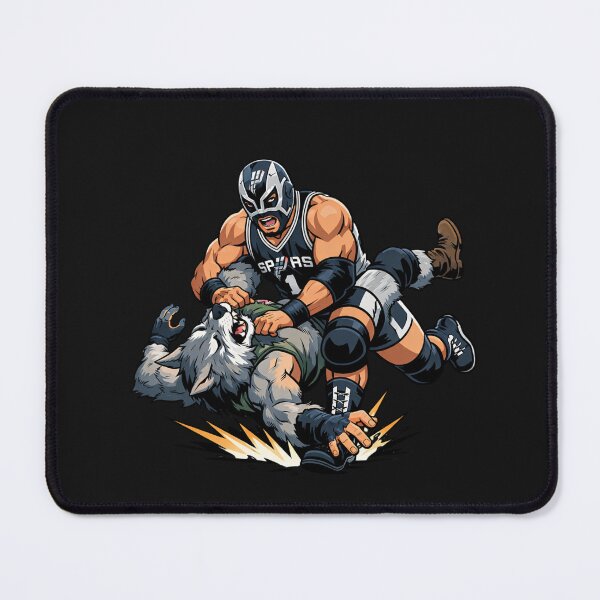Item preview, Masked Wrestler Pinning Furry Creature Fight designed and sold by Tsugraf Designs.