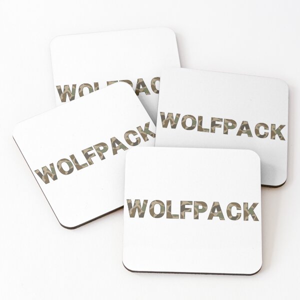 Item preview, Wolfpack Block Letter Camo designed and sold by thegildedgoods.