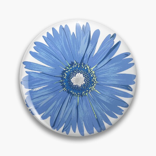 Item preview, Blue And White Daisy Flower Botanical Floral Pop Art designed and sold by Sharon Cummings Art.