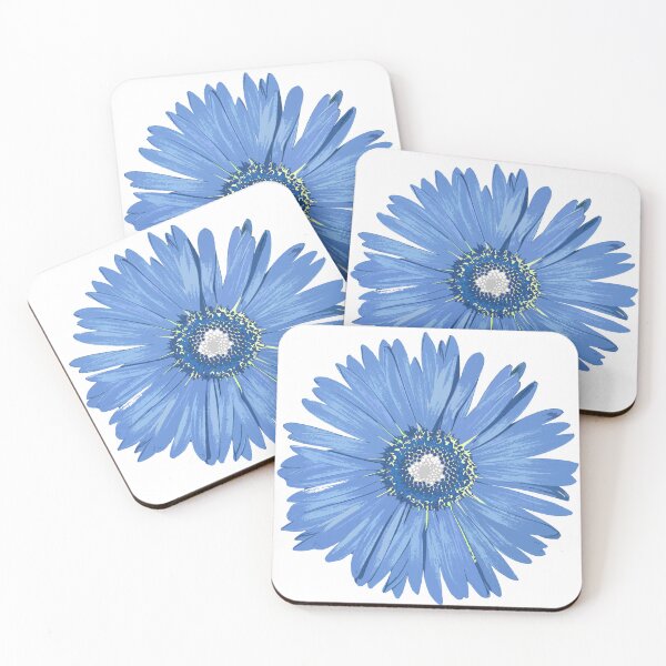 Item preview, Blue And White Daisy Flower Botanical Floral Pop Art designed and sold by Sharon Cummings Art.